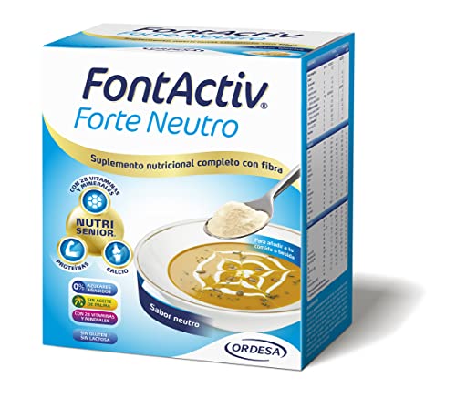 FontActiv Forte Neutraler Geschmack – Nahrungsergänzungsmittel mit Ballaststoffen für Erwachsene, 0 % Zuckerzusatz – 10 Umschläge x 30 g