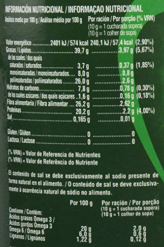 Granovita - Lino Germinado Molido - 100 % Natural - Rico en Omega 3 - Fuente de Proteínas - Mejora la Absorción de Nutrientes - Origen Vegetal - Apto para Veganos - 500 g