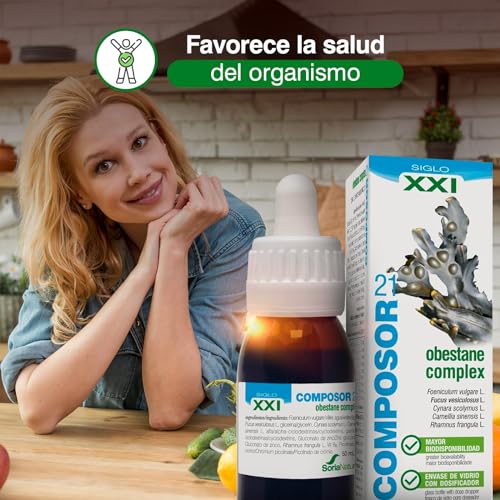 Soria Natural Composor 21 Obestane Complex – Hinojo, Fucus, Alcachofera, Té Verde, Frángula, Minerales y Vitamina B6 – Ayuda a Controlar Tu Peso - Ayuda en las dietas de Control de Peso - 50ml