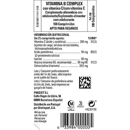 Solgar Vitamina B-complex Con Vitamina C Para La Producción De Energía Y Apoyo Al Sistema Inmunitario - Comprimidos, 100 tabletas, Vanilla