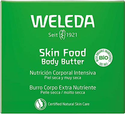 Weleda - Skin Food Body Butter, Bálsamo Nutritivo Corporal, Reparación Intensa, Piel Aterciopelada y Suave, con Manteca de Karité y de Cacao, Eco-Friendly, para Piel Seca y Muy Seca -150ml