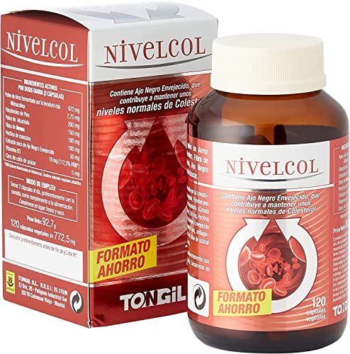 Nivelcol 120 Cápsulas | Levadura de Arroz Rojo, Fitoesteroles, Policosanol, Alcachofa y Ajo Negro | Mantiene tus Niveles para Reducir el Colesterol | Fórmula Segura y Eficaz de Tongil