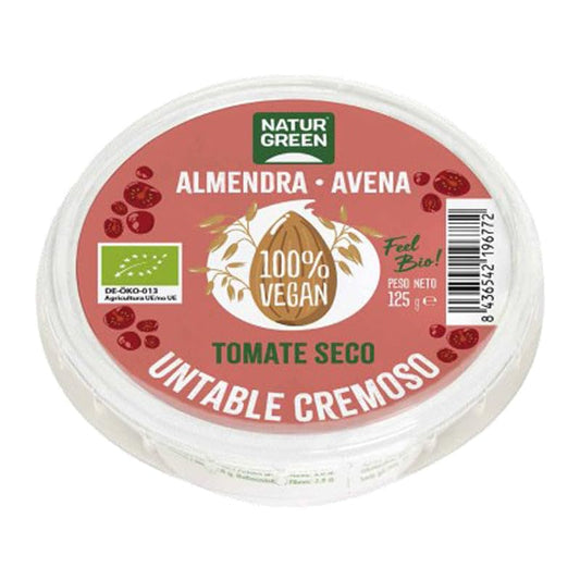 Untable cremoso de almendra avena tomate seco Bio 125g NaturGreen