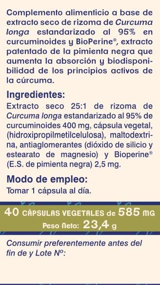 Cúrcuma Estado Puro 10000mg | 40 Cápsulas | Cúrcuma con Pimienta Negra de Máxima Concentración y Absorción | Antinflamatorio Natural | Tongil