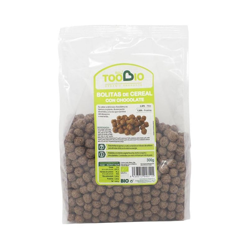 BOLITAS CEREALES CHOCO BIO 300G TOOBIO