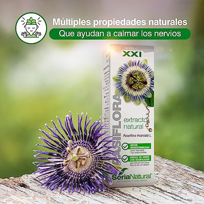 Soria Natural - Extracto Pasiflora S.XXI- Complemento alimenticio - Ayuda al descanso y la relajación - 50 ml