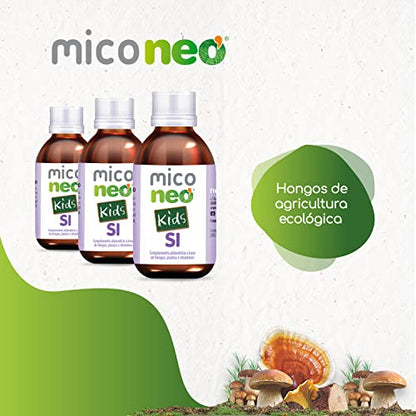 MICO NEO | SI Kids | 200 ml | Suplemento Alimenticio para Niños que Ayuda a Reforzar las Defensas | A Base de Hongos Bio, Plantas y Vitamina C | Con Reishi, Champiñón del Sol y Shiitake