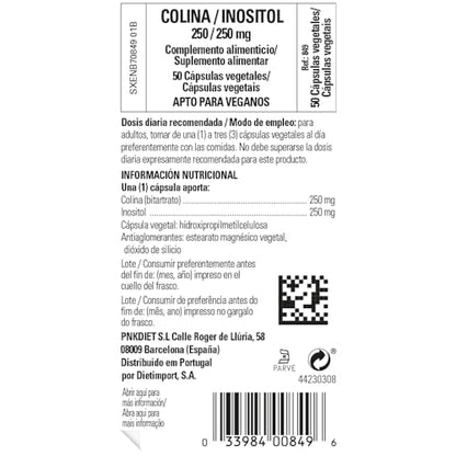 Solgar Cholin/Inositol 250/250 mg – 50 pflanzliche Kapseln