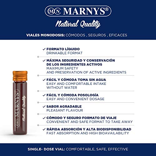 Ferrobine Max Marnys - Hierro, Zinc Y Vitaminas - Para 1 Mes - 20 Viales Monodosis Con Sabor Cereza - Made In Spain