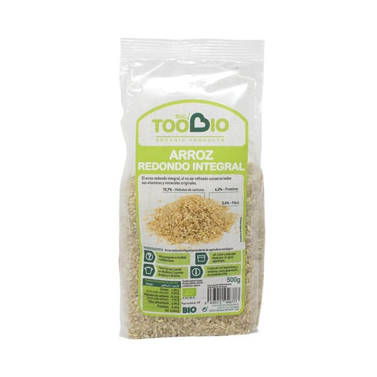 TOOBIO 8436012946777 ARROZ Redondo Integral 500gr. Bio, Plástico