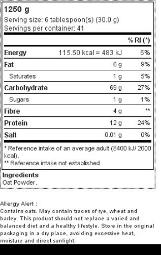 Prozis Instant Oats, Natural - 1250 gr