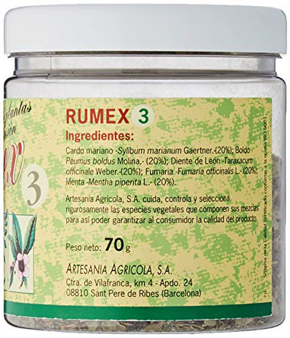ARTESANIA AGRICOLA RUMEX 3 HEPATICO 70 gr