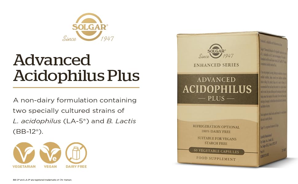 Solgar Acidophilus Plus Avanzado Cápsulas vegetales