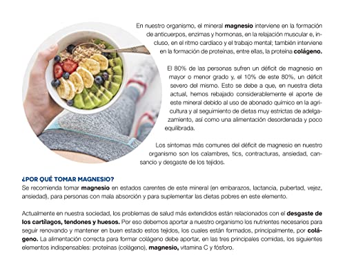 Ana Maria Lajusticia Cloruro de magnesio. Disminuye el cansancio y la fatiga, mejora el funcionamiento del sistema nervioso. Apto para veganos. Envase para 36 días de tratamiento ,147 Unidad.