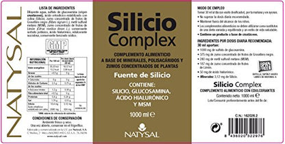 SILICIO COMPLEX 1.000 ml | Silicio orgánico con Glucosamina, Ácido Hialurónico, MSM | Sin colorantes | Natysal