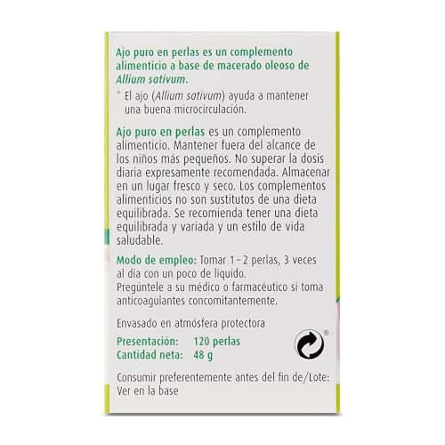 Ajo Puro | Salud vascular - Microcirculación* | 120 Perlas | A.Vogel, 47 gramo, 120