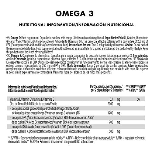 Weider Omega 3. 90 Kapseln. EPA und DHA. Angereichert mit Vitamin E