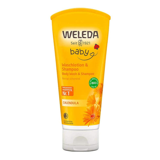 Weleda Calendula Waschlotion, reinigt sanft und pflegt, 3er Pack (3 x 200 ml)