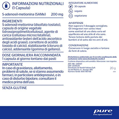 Pure Encapsulations - SAMe - Suplemento para el buen humor - 30 Cápsulas