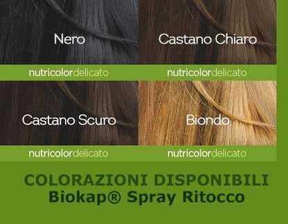 Bios Line BIOKAP – Nutricolor zartes Ritocco Spray Dunkelbraun 2 Packungen à 75 ml als Ersatz für einen neu gesäten Attimo