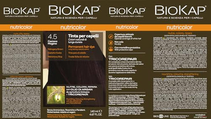 Biokap Tinte mAhogany Brown Dye 140 ml; castaño Caoba 4.5 1 Unidad 140 ml