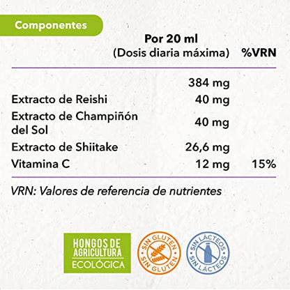 MICO NEO | SI Kids | 200 ml | Suplemento Alimenticio para Niños que Ayuda a Reforzar las Defensas | A Base de Hongos Bio, Plantas y Vitamina C | Con Reishi, Champiñón del Sol y Shiitake