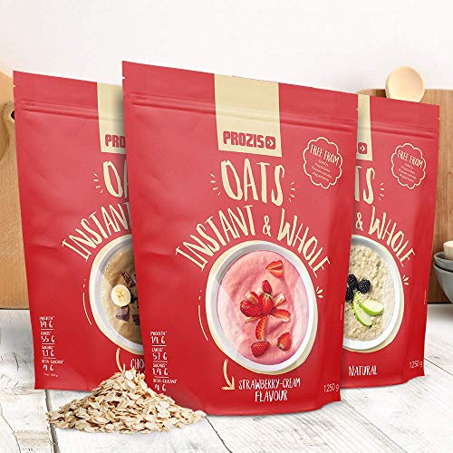 Prozis Instant Whole Oats, Strawberry and Cream - 1250 gr