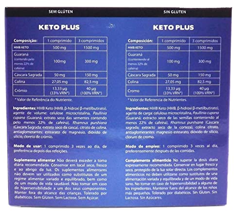 NOVITY Keto Plus 90 tablets With HMB and Guarana, Fat Burner to lose weight and fast, with Cascara Sagrada+Choline+Chromium