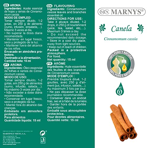 MARNYS Cinnamon Essential Oil 100% Pure Chemotyped 15ml