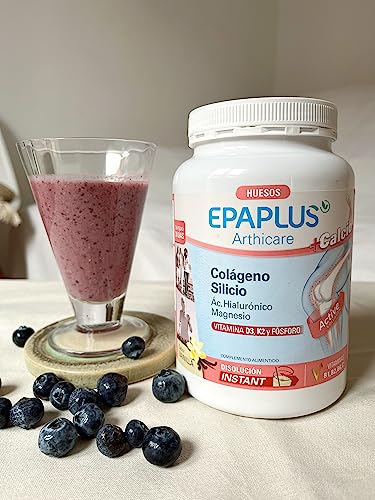 EPAPLUS Arthicare, Colágeno + Calcio + Silicio, Colágeno Hidrolizado con Calcio y Silicio, Disolución Instant Sabor Vainilla, Tratamiento 30 Días, 383g