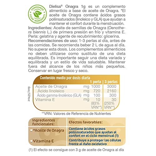 Dielisa - Onagra 1 g - 120 perlas
