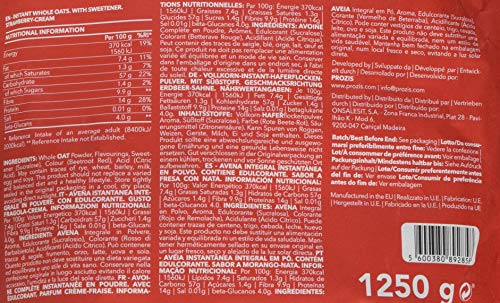 Prozis Instant Whole Oats, Strawberry and Cream - 1250 gr