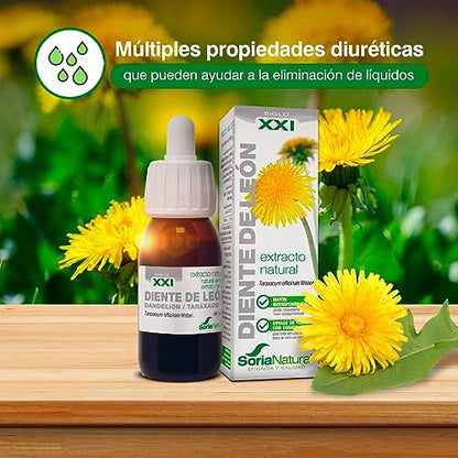 Soria Natural Extracto de Diente de León - Apoya la Salud del Hígado, Ayuda en la Digestión, Detox, Función Hepática - Extracto Herbal Natural - Botella con 50ml