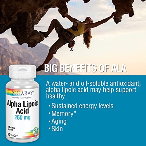 Solaray Alpha Lipoic Acid 250mg | Ácido Alfa Lipoico | 60 VegCaps