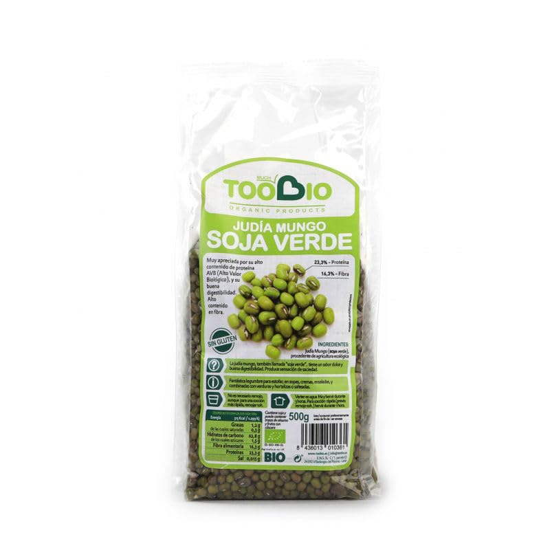 TOOBIO 8436013010361 SOJA VERDE mungo 500gr. BIO, Plástico