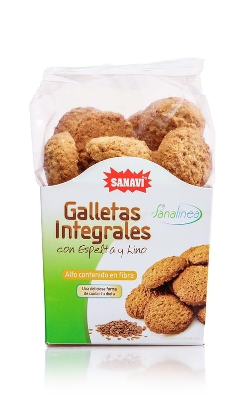 Sanavi 8425887002251 Galletas ESPELTA y Lino 200G.Bio, Acero Inoxidable