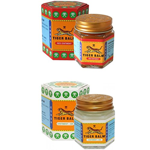 Tiger Balm 2 x Rot 30 g + Tiger Balm 2 x Weiß 30 g | Anti-Schmerz | Gelenkmuskel | Tiger Balm