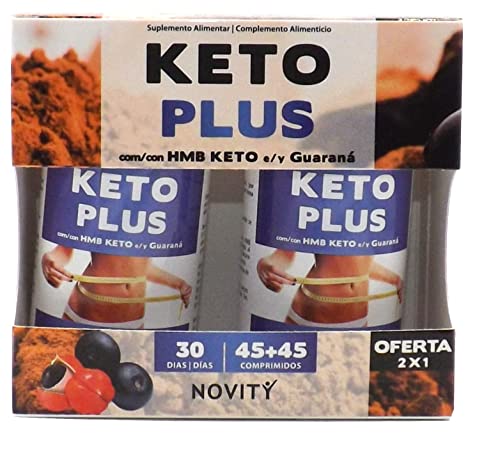 NOVITY Keto Plus 90 tablets With HMB and Guarana, Fat Burner to lose weight and fast, with Cascara Sagrada+Choline+Chromium