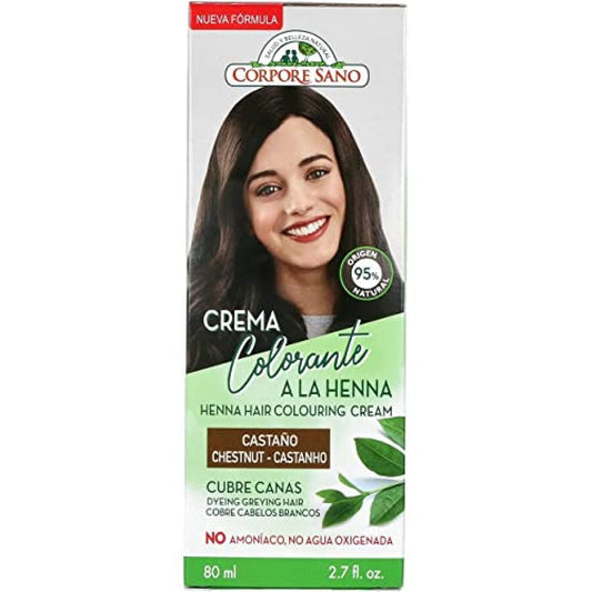 CREMA COLORANTE CABELLO CASTAÑO 80 ml