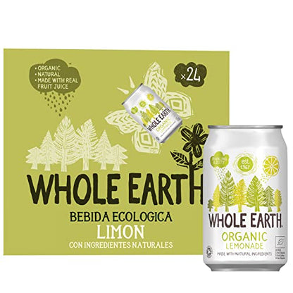 Whole Earth - Pack de 24 Bebidas Refrescantes Ecológicas de Jengibre de 330 ml - Sin Azúcar Añadido y Sin Gluten - Apta para Veganos - Elaborada con Ingredientes Naturales