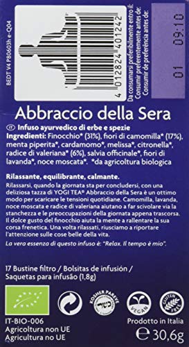 Yogi-Tee – Gute Träume, ayurvedischer Kräutertee mit Fenchel, Kamillenblüten und Baldrianwurzel – 17 Beutel, 30,6 g