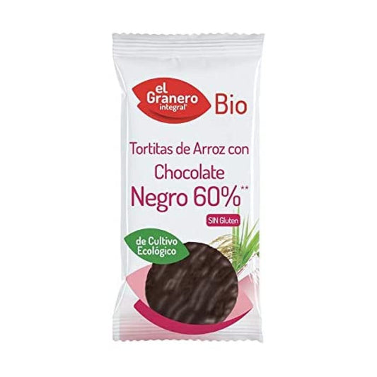 GRANERO Tortitas DE ARROZ con Chocolate Negro Bio, No aplicable