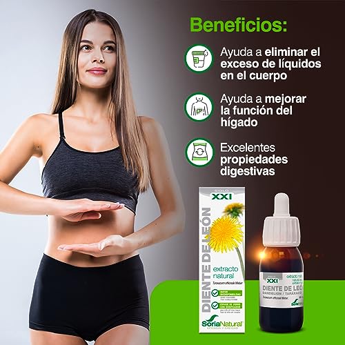 Soria Natural Extracto de Diente de León - Apoya la Salud del Hígado, Ayuda en la Digestión, Detox, Función Hepática - Extracto Herbal Natural - Botella con 50ml