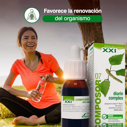 Soria Natural Composor 07 Diurin Complex – Con Grama, Estigmas de Maíz, Cola de Caballo y Abedul – Favorece la Eliminación de Líquidos - Apoya la Depuración y la Renovación del Organismo - 50ml