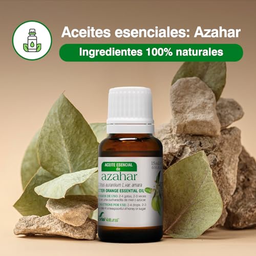 Soria Natural Azahar Aceite Esencial – Con Citrus aurantium – Ingredientes 100% Naturales - Propiedades Terapéuticas - Aceite Esencial 100% Puro - Frasco con gotero de 15 ml.