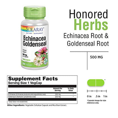 Solaray Echinacea & Goldenseal 500mg | 100 VegCaps