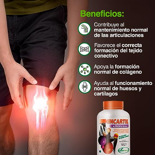 Soria Natural Mincartil Classic Tablets - Mejora la Función Articular, Mantiene Huesos Fuertes - Nutrientes para la Salud Ósea - Silicio, Magnesio, Vitamina B, Calcio - 180 comprimidos