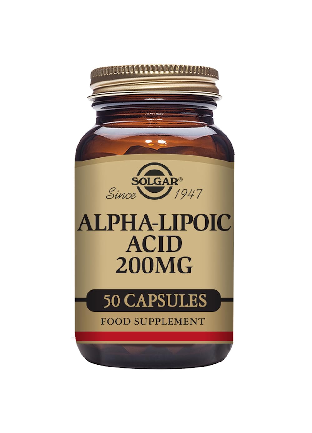 Solgar - Ácido Alfa-Lipoico Cápsulas Vegetales de 200 mg - Envase de 50