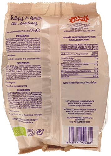 Sanavi Galletas De Espelta Y Arandanos 200 G 200 G 300 g