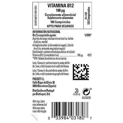 Solgar Vitamina B12 µg Comprimidos - Envase De, Multicolor, One size, Vanilla, 100 Unidad